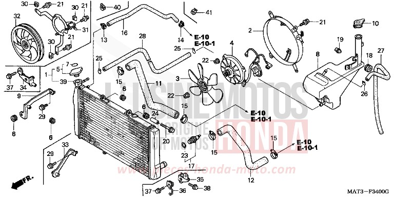 RADIATOR for Super Blackbird ACCURATE SILVER METALLIC (NH146) from 2002